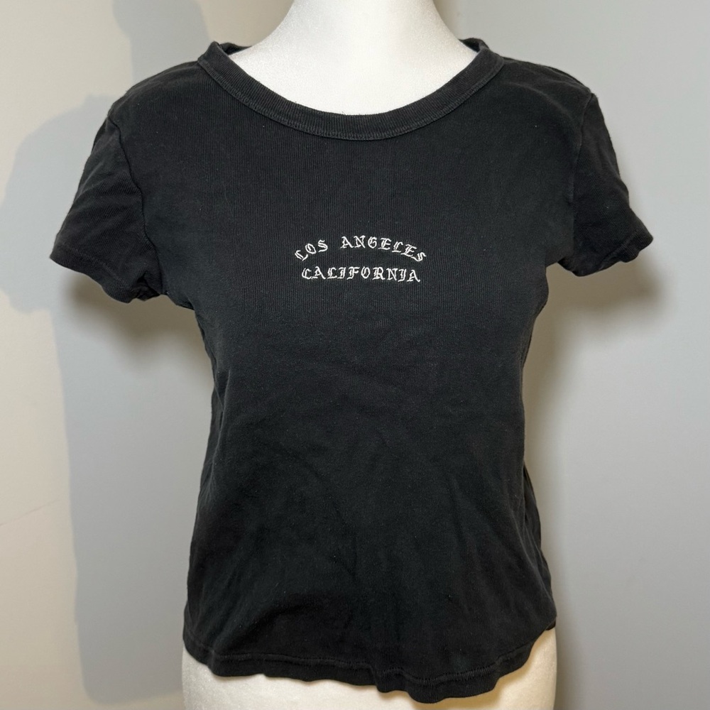 Brandy Melville Black Graphic LA Tee